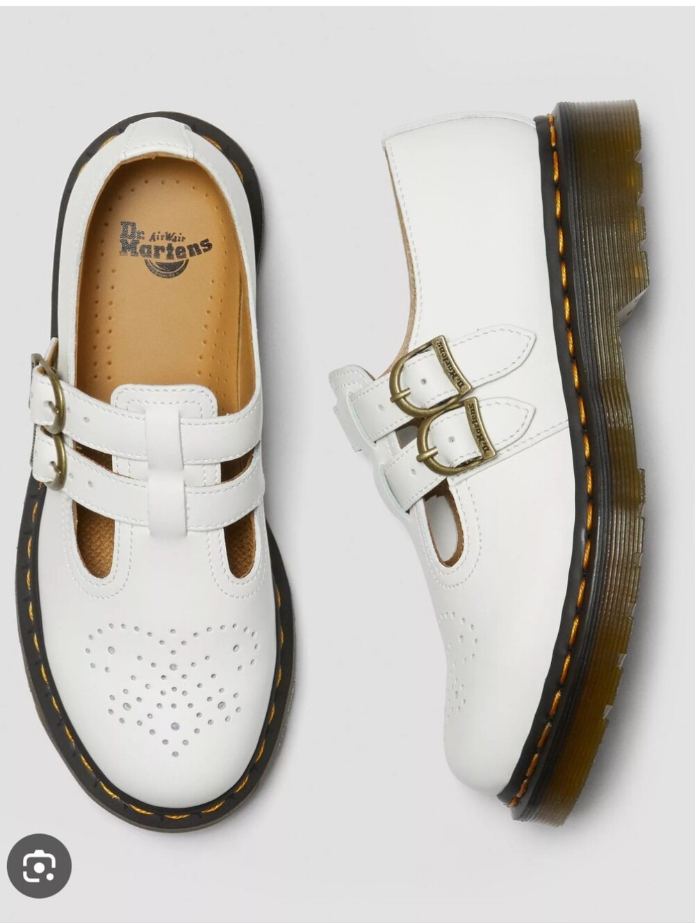 Dr. Martens Mary Jane 8065 Smooth Vegan Leather Double Strap Size 7